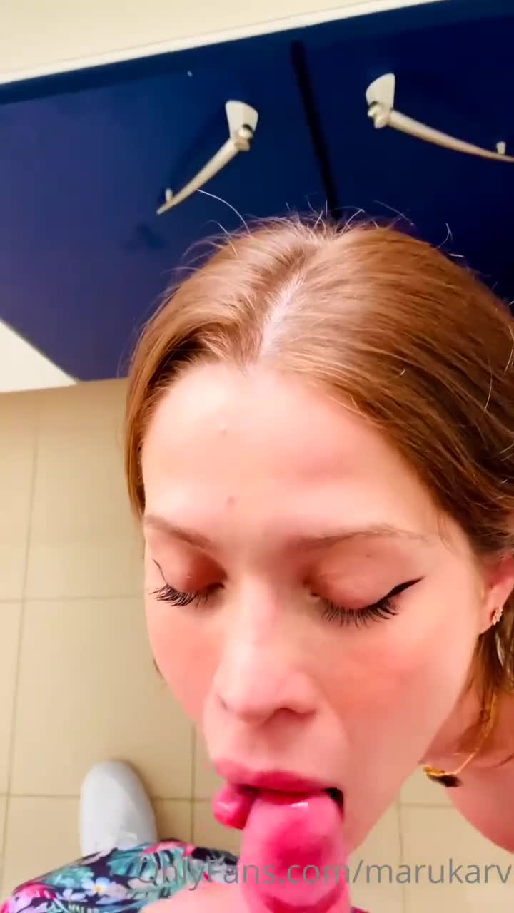 Arrived friends enjoying a delicious redhead doing a neat oral and receiving everything in the mouth
