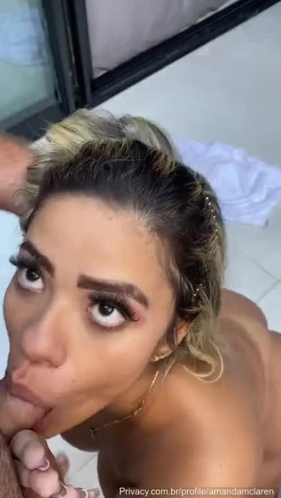 Homemade sex with a beautiful blonde doing a very tasty blowjob