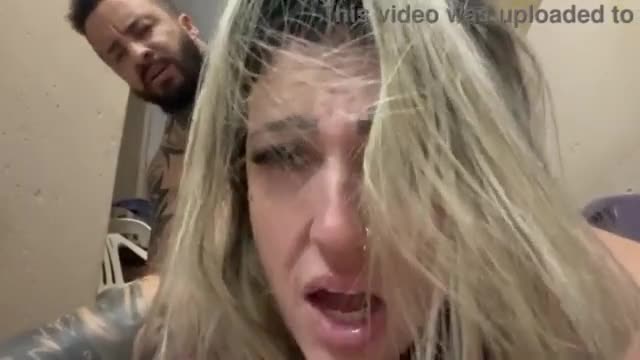 Videos that popped up on the internet show a tattooed blonde surrender to a very tasty love with the husband