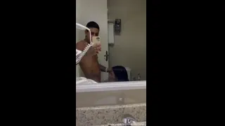 Preview of Young jupirinha having fun with a blowjob in front of the mirror