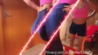 Preview of Lil Daffy enjoying her privacy with a Spanish -style porn and savoring a hot fad