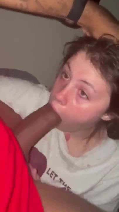 Niece making a neat blowjob for your uncle in a very hot scene
