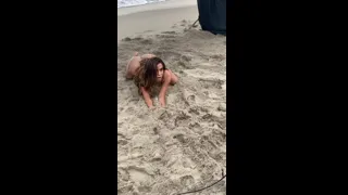 Preview of Anitta all naked showing the big ass on the beach during a very spicy photo shoot